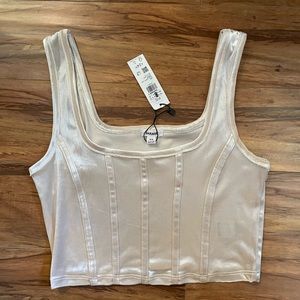 Garage Velvet Corset Tank (NWT)